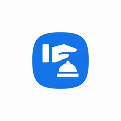 reception desk bell icon sign vector