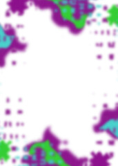 An abstract transparent psychedelic wavy vignette design element overlay.