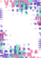 An abstract transparent psychedelic wavy vignette design element overlay.