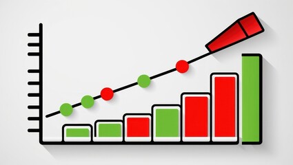 Upward Trending Graph Showing Business Growth And Success