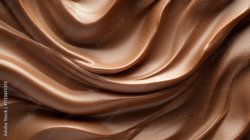 Poster capture the essence of mocha mousse with a rich, silky texture flowing gracefully in undulating wave
