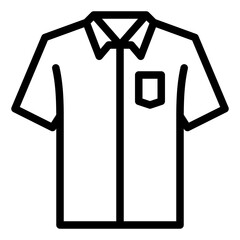 short sleeved shirt icon with line style