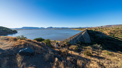 Panoramic view of Nqweba Dam, Graaff-Reintet, South Africa