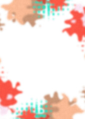 An abstract transparent psychedelic wavy vignette design element overlay.