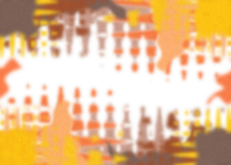 An abstract transparent psychedelic wavy vignette design element overlay.