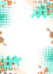 An abstract transparent psychedelic wavy vignette design element overlay.