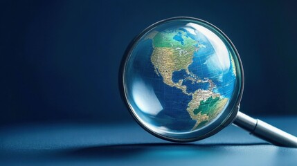 Fototapeta premium Investigation and exploration of global issues depicted in an artistic manner.