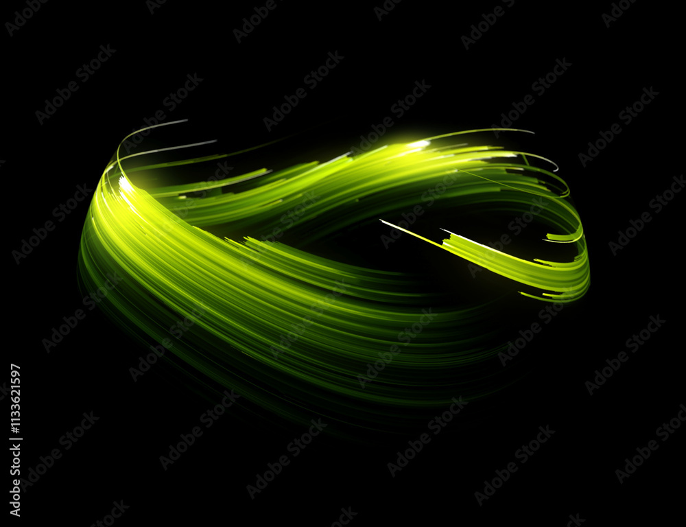 Wall mural glow swirl light effect. circular lens flare. abstract rotational lines. power energy element. .lumi