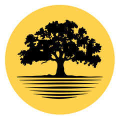 Tree logo silhuette