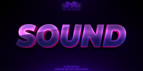 Sound editable text effect, customizable music and notes 3d font style