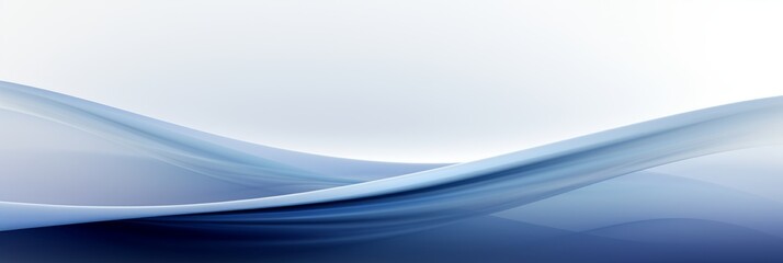 Obraz premium Abstract fluid wave design with smooth blue and white gradient, creating a modern and dynamic visual appealing for graphic backgrounds and artistic expressions