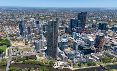 Obraz premium The city of Parramatta on the upper reaches of the Parramatta river, Sydney, Australia.
