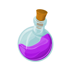 Fantasy Magic Potion Bottle color Illustration Icon