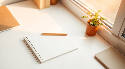pencil and notebook