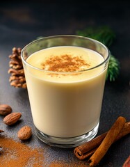 Traditional American Christmas meal Eggnog