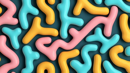 Abstract Colorful Blob Pattern Design Background