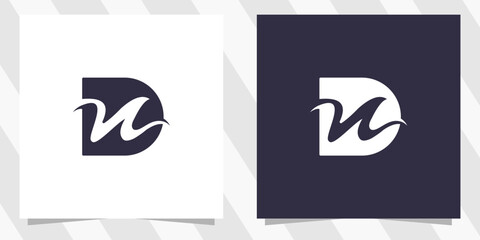 letter dw wd logo design