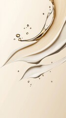 Elegant Fluid Motion with Droplets on Neutral Background