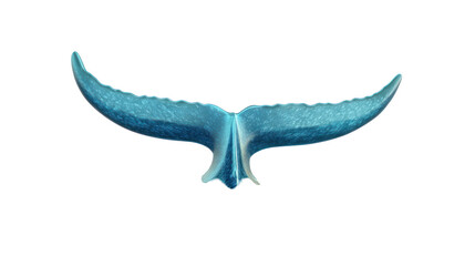 Fototapeta premium A stylized blue bird silhouette with outstretched wings, symbolizing freedom and elegance.