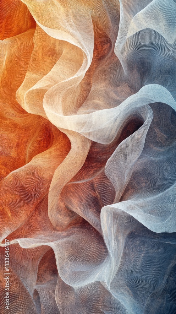 Poster vibrant layers of orange and blue undulate in a mesmerizing display within antelope canyon, capturin