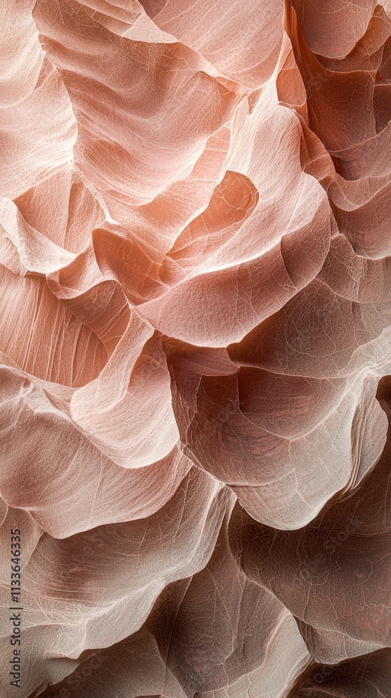Poster Delicate layers of rock create a mesmerizing tapestry of soft hues and intricate patterns, inviting a sense of tranquility and wonder. Nature's artistry is on full display, Mocha Mousse