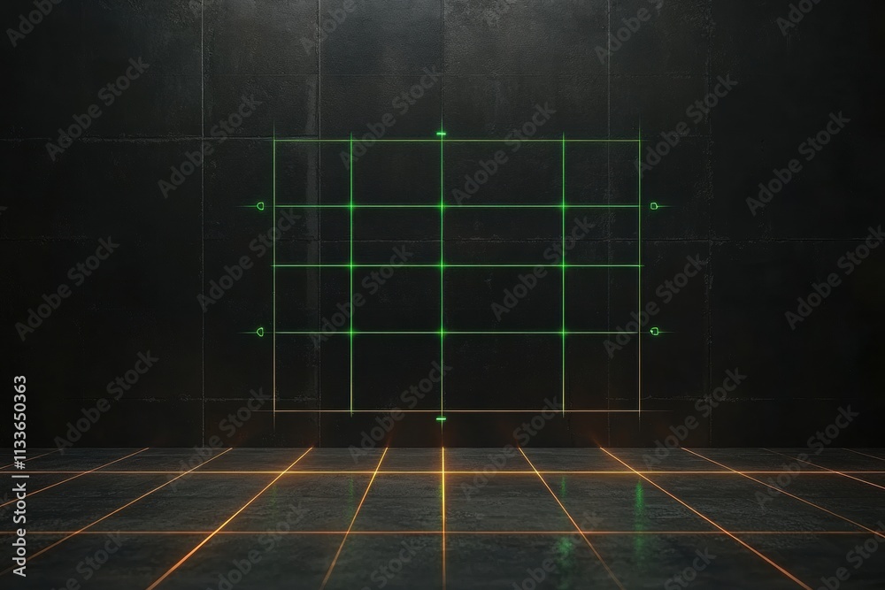 Poster A glowing green network grid appears against a dark background, symbolizing digital support and enhanced connectivity in virtual settings. Generative AI