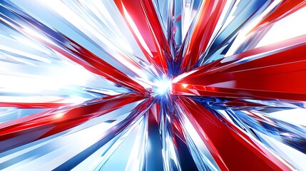Abstract red and blue crystal explosion background.