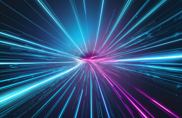 Obraz premium Elevated Sprint Bright Trails Motion