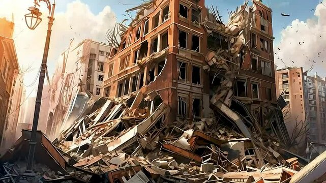 a destroyed building