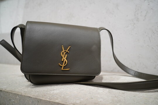 Paris , France , 08 08 2024 : expensive and luxurious fashion brand , YSL Saint Laurant