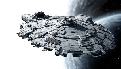 starship, spaceship, sci-fi, textures, detailed, isolated, white, background, futuristic, spacecraft, design, realistic, highresolution, space, vehicle, technology, intricate, modern, starshipmodel, 