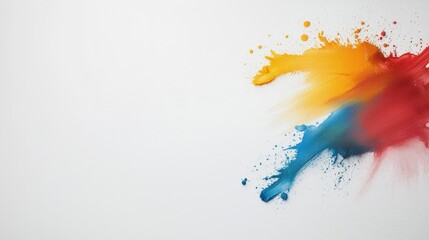 Obraz premium Colorful paint splash on white background