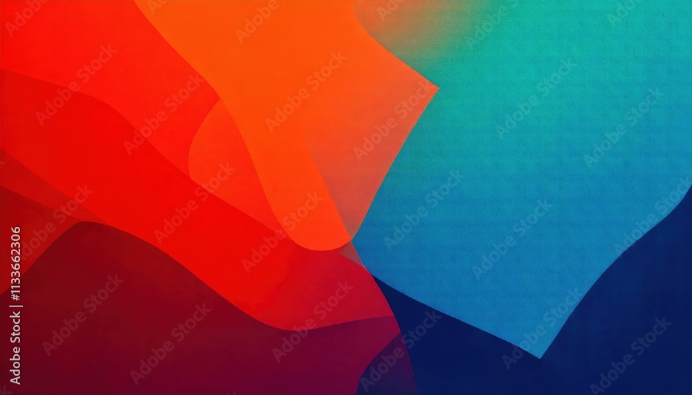 Wall mural abstract colorful gradient with waves and lines vibrant blur minimalist paper 2d carve effect minima