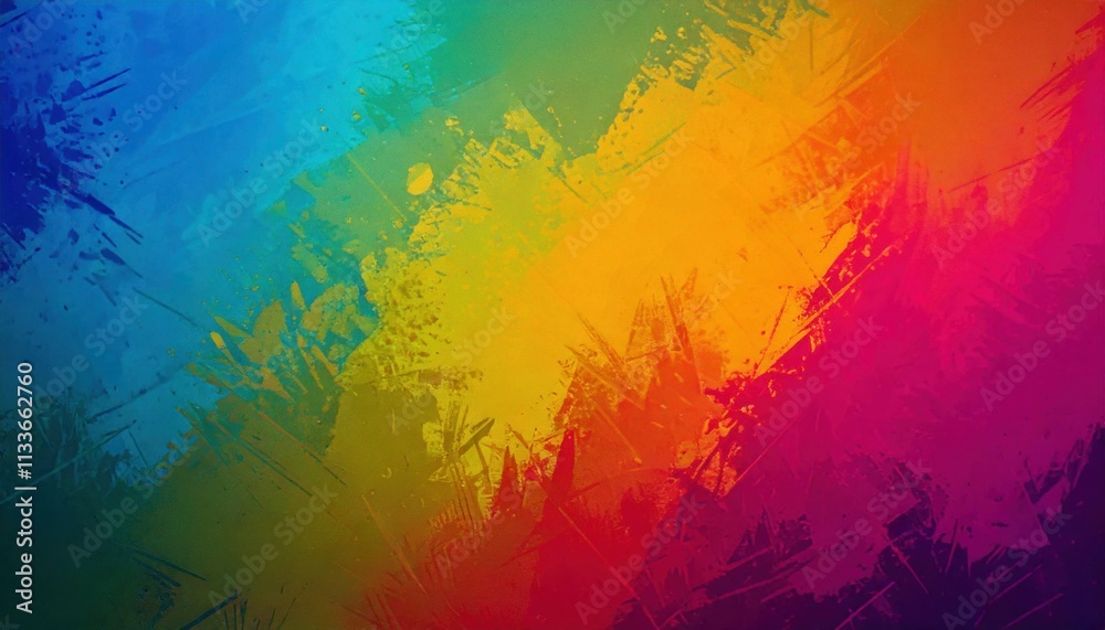Wall mural abstract colorful gradient with waves and lines vibrant blur minimalist paper 2d carve effect minima