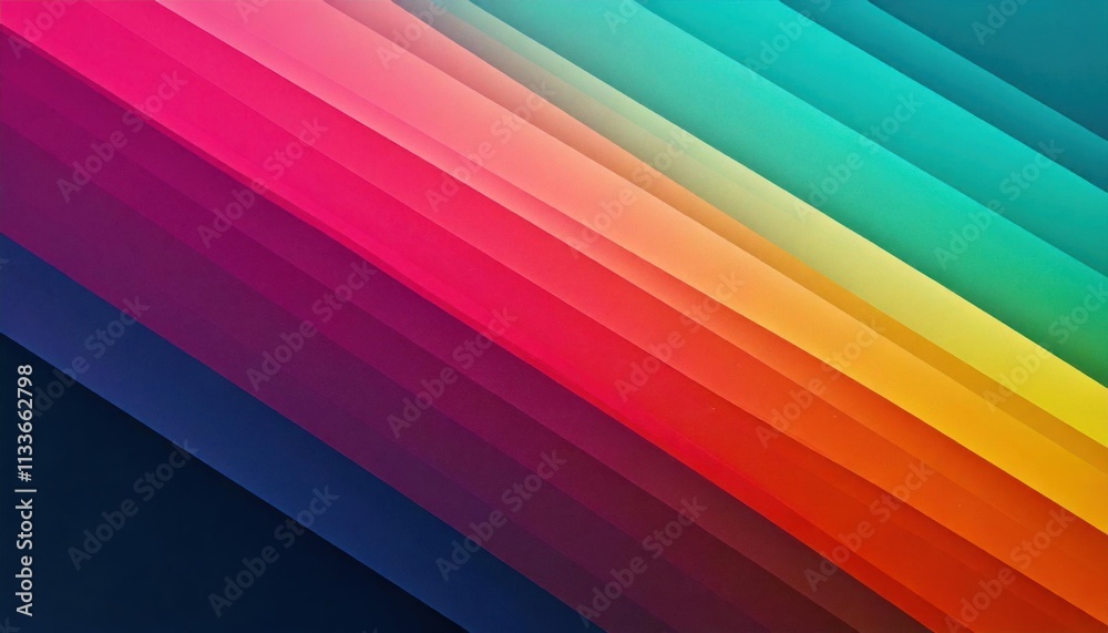 Wall mural abstract colorful gradient with waves and lines vibrant blur minimalist paper 2d carve effect minima