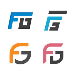 fg Letter symbol icon design. fg initial letter icon, sign of fg letter Icon illustration
