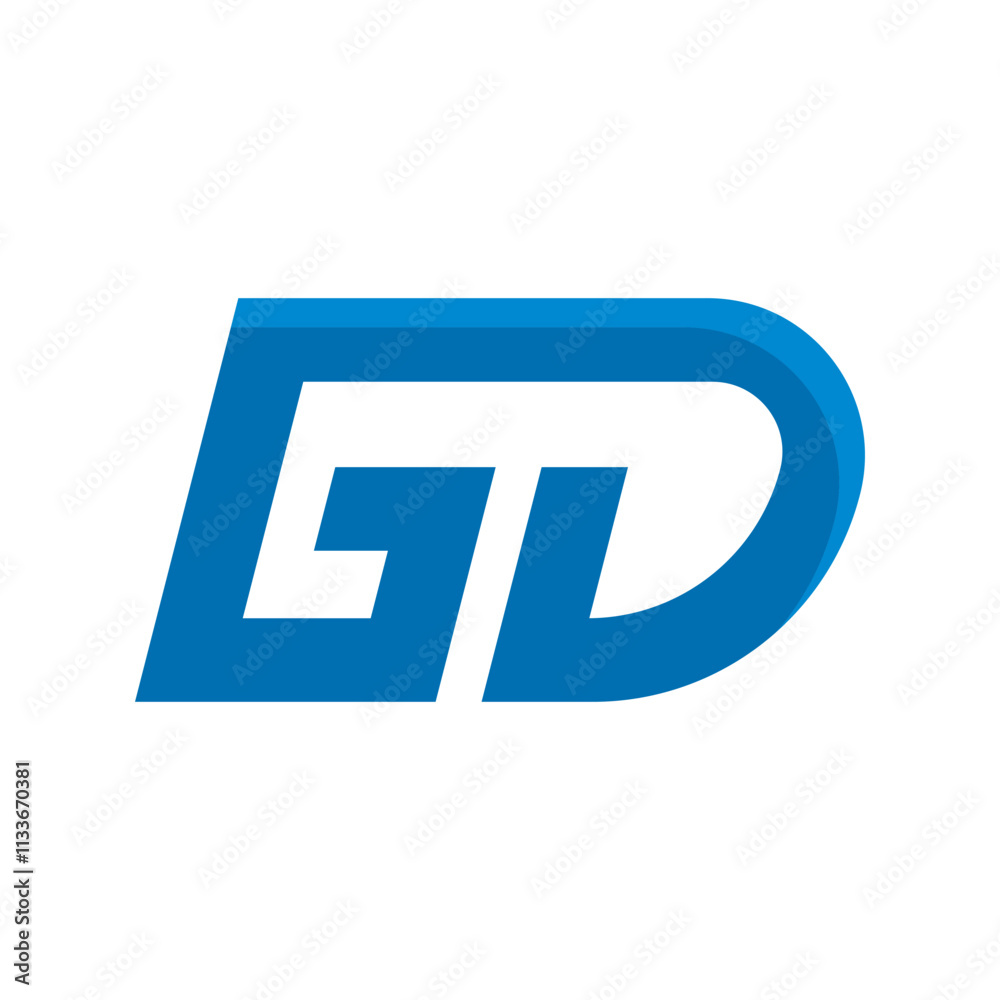 Wall mural gd logo icon design. gd initial letter icon, sign of gd letter icon illustration