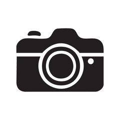 Simple black and white camera icon