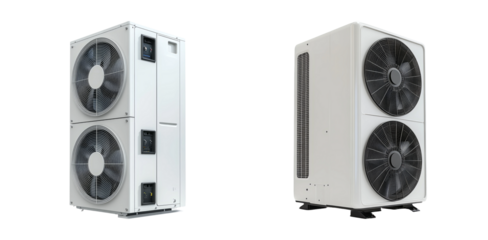 Isolated Air Conditioning Unit on Transparent Background