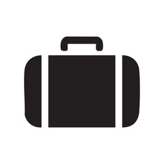 Simple black suitcase icon