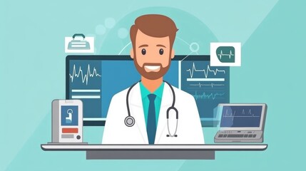 Doctor Using Technology for Telemedicine Integration