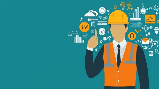 Businessman Promoting Workplace Safety Concepts