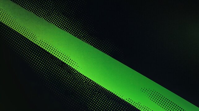 Abstract sports design. Green gradient on black background. Dynamic textured graphic. Suitable for sports event promotions fitness advertising. Modern banner poster. Vibrant colors for energetic