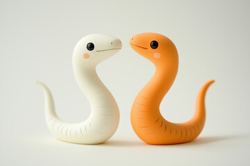 Obraz premium 年賀状素材 巳年 へび