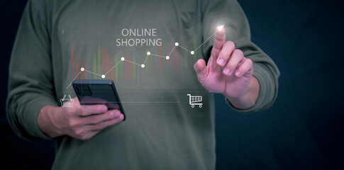 The convenience and speed of online shopping today are done through smartphones, the trend of online shopping is currently growing continuously and exponentially, and online marketing