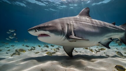 great shark in aquarium