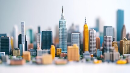 miniature of classic new york on white background
