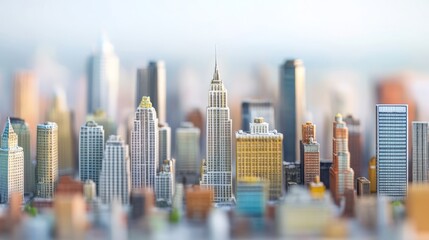 miniature of classic new york on white background