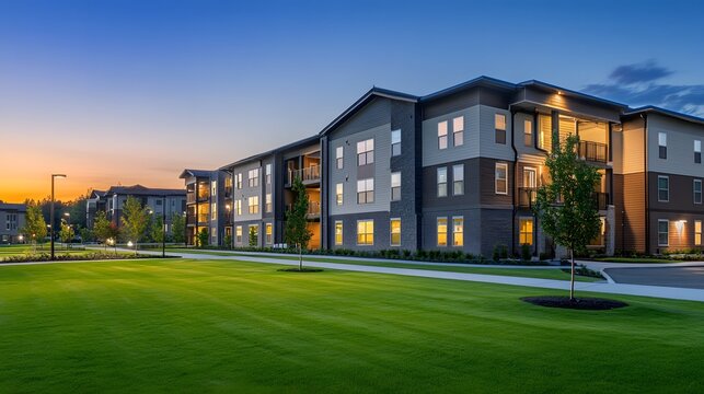 Modern Apartment Building Or Apartment Complex