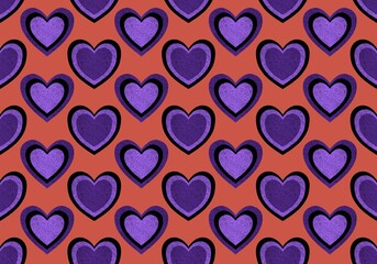 Valentine hearts seamless 14 February love pattern for wrapping paper
